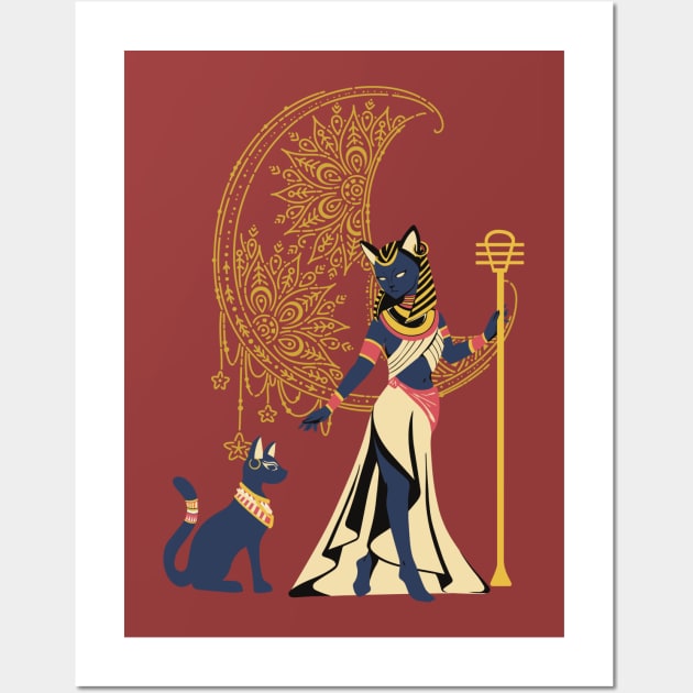 Egyptian Goddess Bastet Wall Art by Hypnotic Highs